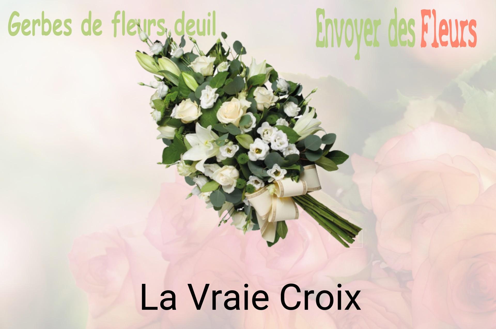 Gerbe de fleurs de deuil livrée à La Vraie-Croix